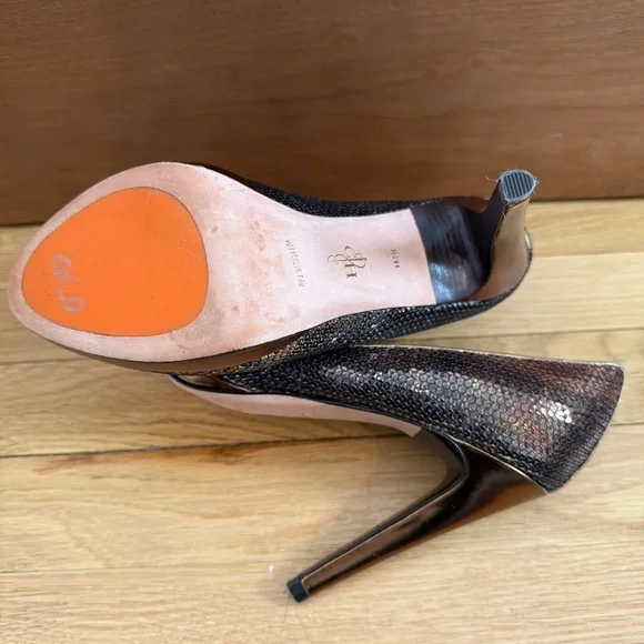 Cole Haan Copper/Gold Sequin Pumps/Heels. Size 8.5. Nike Air - Picture 5 of 6